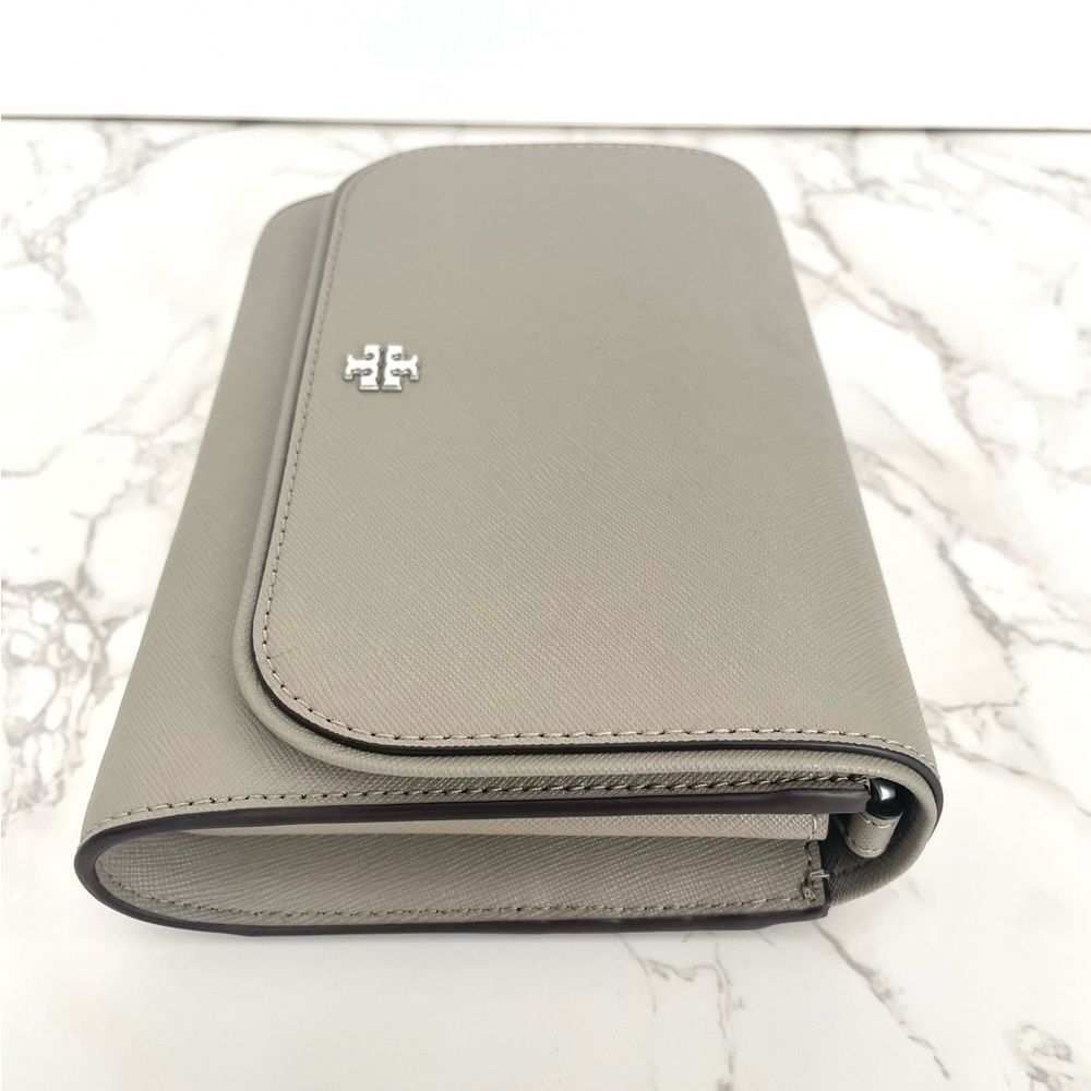 ❌❌SOLD❌❌ New Tory Burch Emerson Crossbody Wallet on Chain Gray - Picture 4 of 9